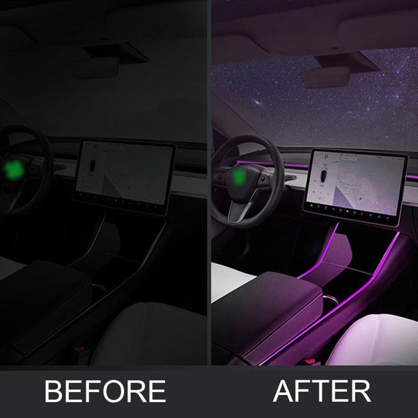  RGB Interior LED Strip Lights with App Controller or  Tesla Model 3 Model Y 