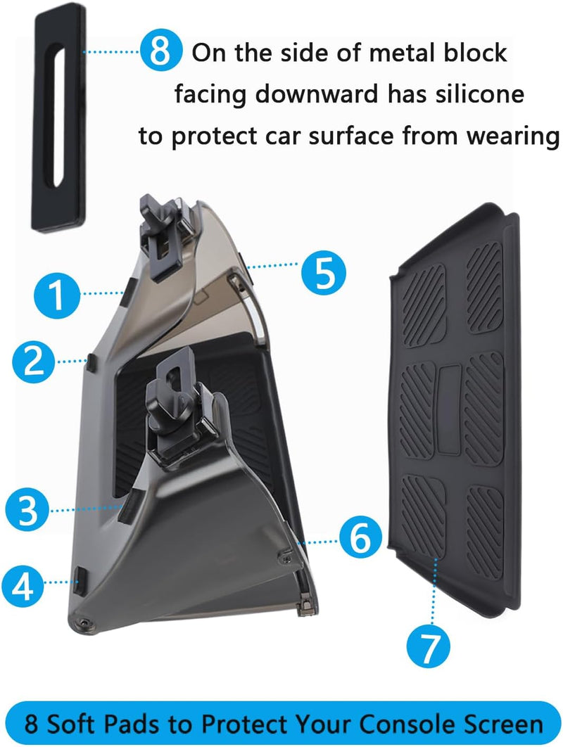 For Tesla Model Y/3 under Screen Storage Shelf Organizer Tray