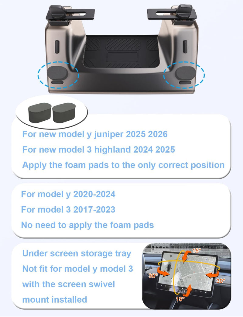 For Tesla Model Y/3 under Screen Storage Shelf Organizer Tray
