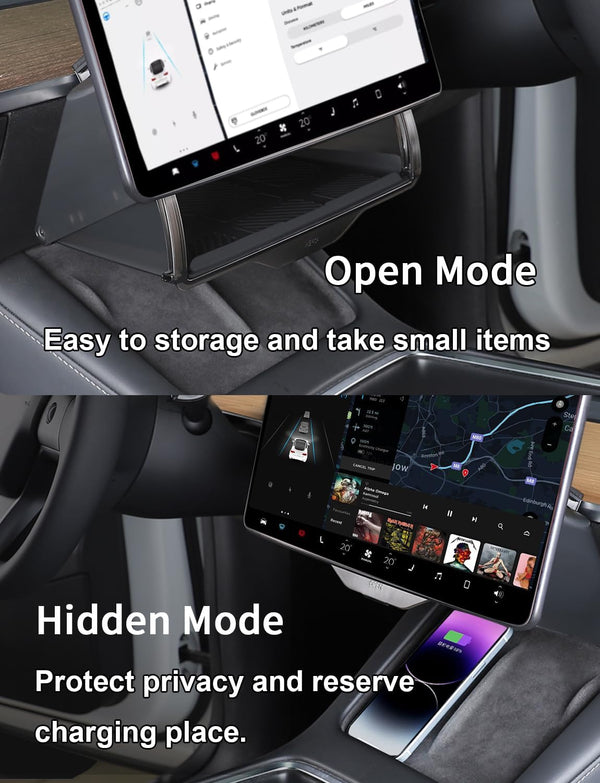 For Tesla Model Y/3 under Screen Storage Shelf Organizer Tray
