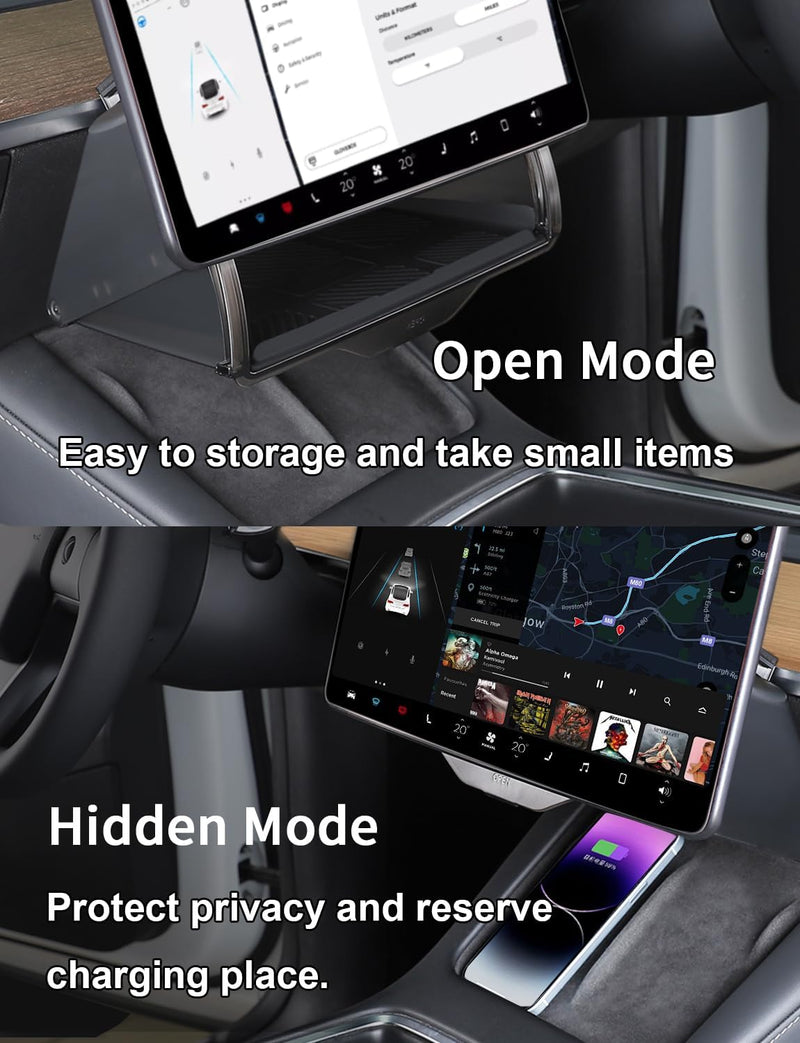 For Tesla Model Y/3 under Screen Storage Shelf Organizer Tray