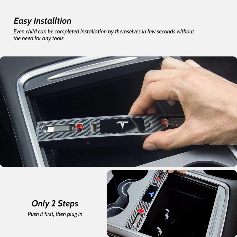 OEM Design for Tesla USB Hub (Silver Gray)