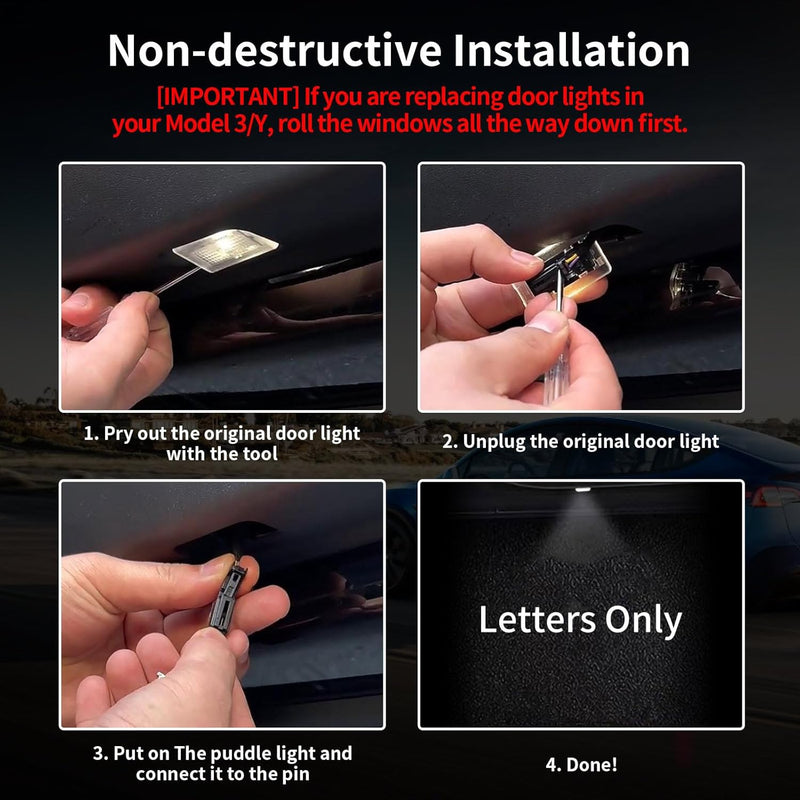Puddle Lights for Tesla Model 3/Y 