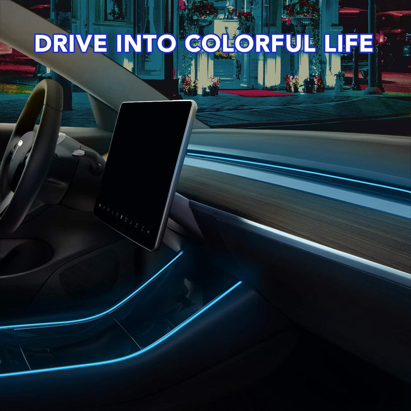  RGB Interior LED Strip Lights with App Controller or  Tesla Model 3 Model Y 