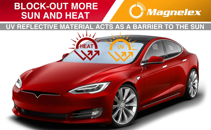 UV Protection Automotive Window Shades, Mesh Silver, 58" X 36"