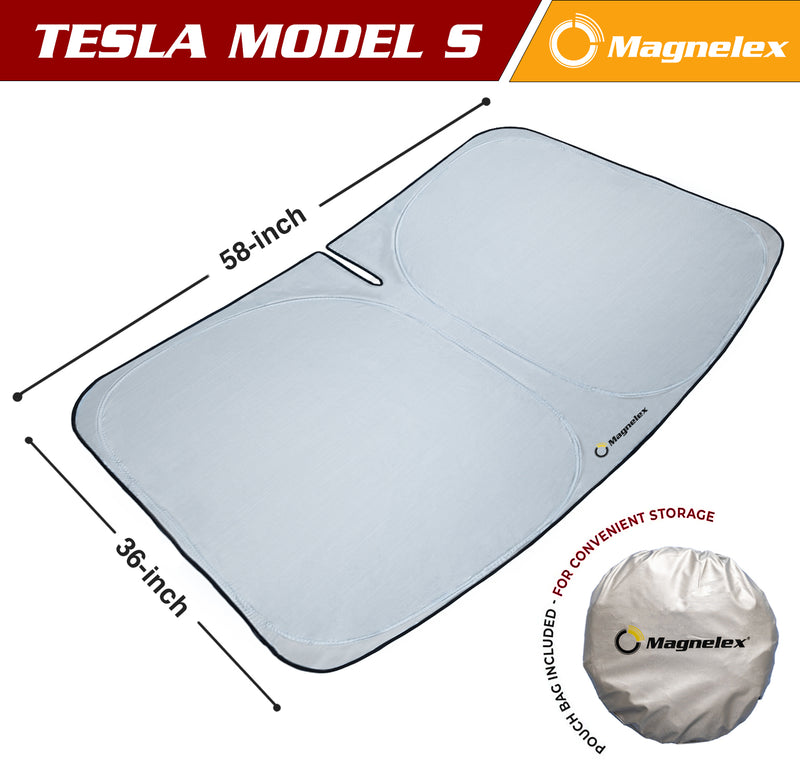 UV Protection Automotive Window Shades, Mesh Silver, 58" X 36"